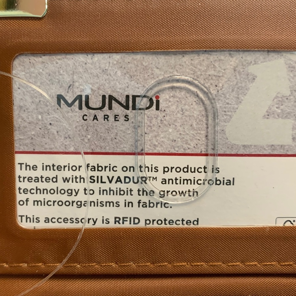 NWOT SafeKeeper Brand Brown with Colorful Stripes Trifold RFID Wallet! - Picture 6 of 12